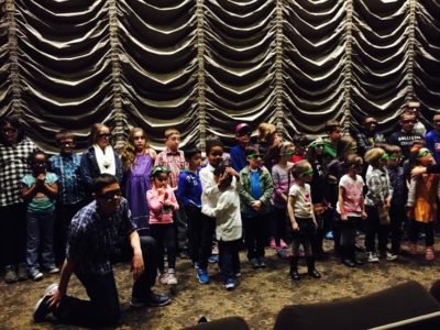 Some of the kids after the movie