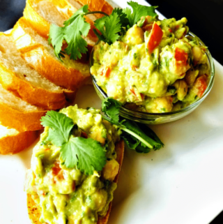 Guacamole & Channa Bruschetta Zaboca & Channa Bruschetta